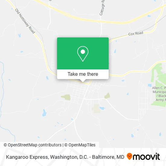 Kangaroo Express map