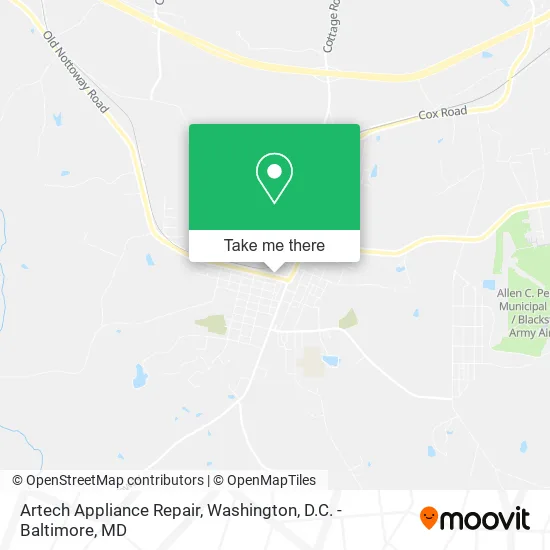 Artech Appliance Repair map