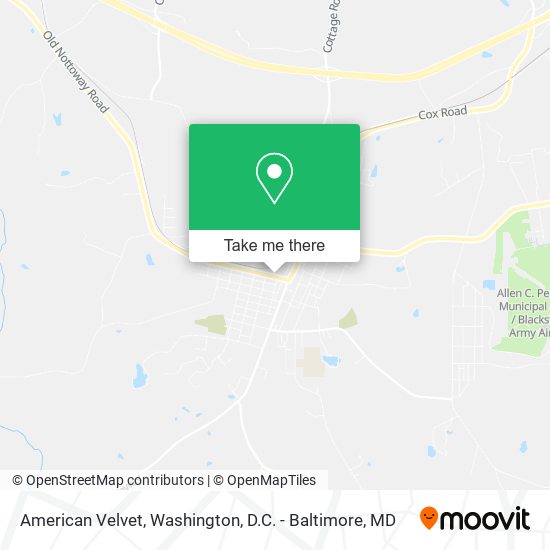 Mapa de American Velvet