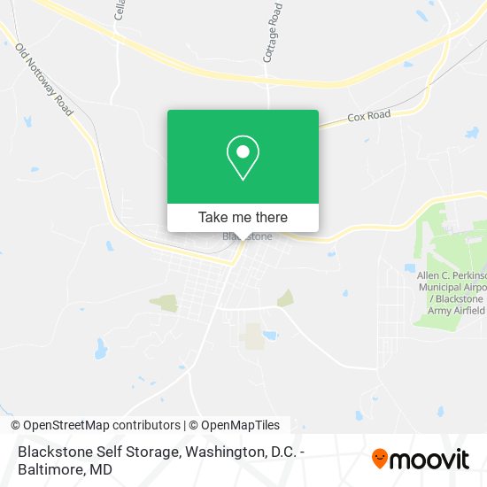 Blackstone Self Storage map