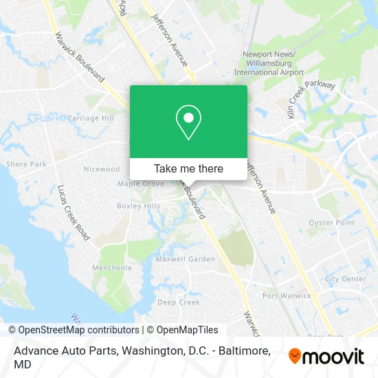 Advance Auto Parts map