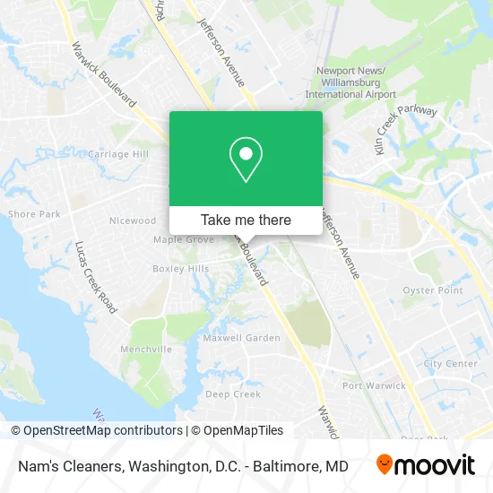 Nam's Cleaners map