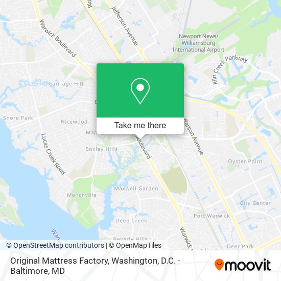 Original Mattress Factory map