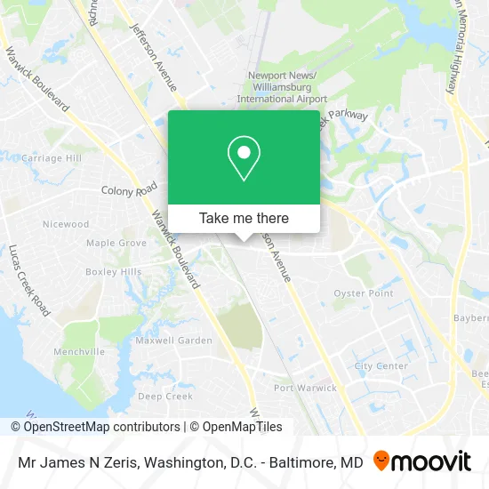 Mr James N Zeris map