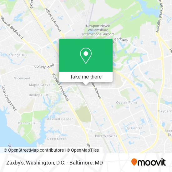 Zaxby's map