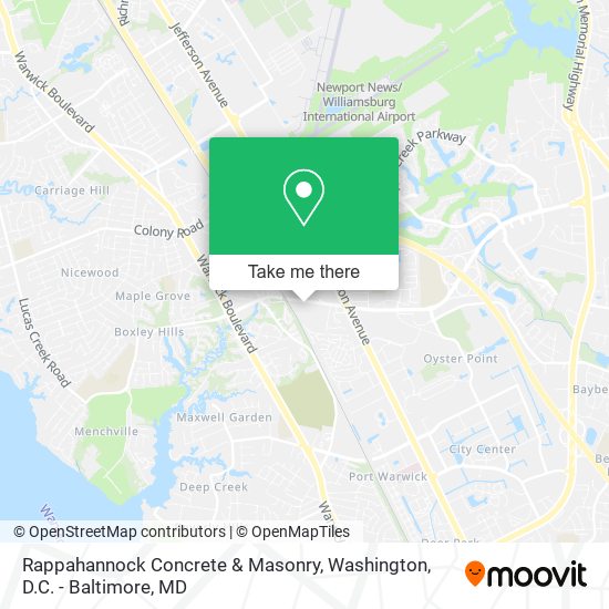 Mapa de Rappahannock Concrete & Masonry