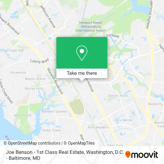 Joe Benson - 1st Class Real Estate map
