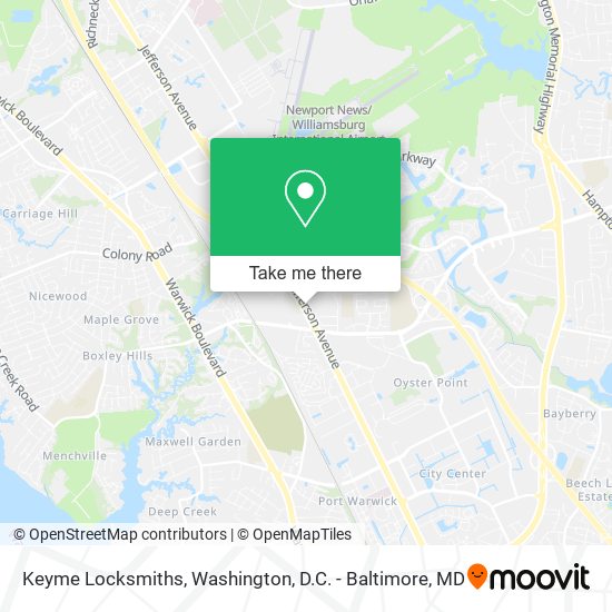 Keyme Locksmiths map