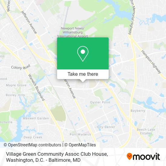 Village Green Community Assoc Club House map