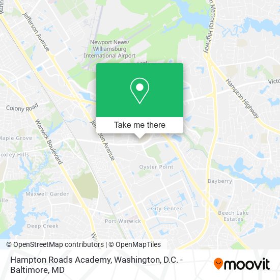 Mapa de Hampton Roads Academy