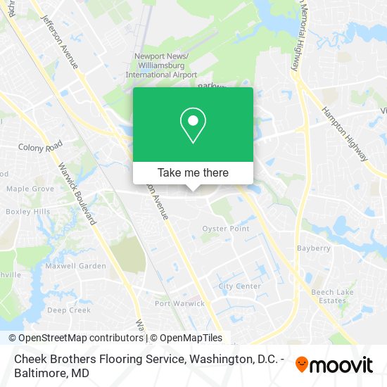 Mapa de Cheek Brothers Flooring Service