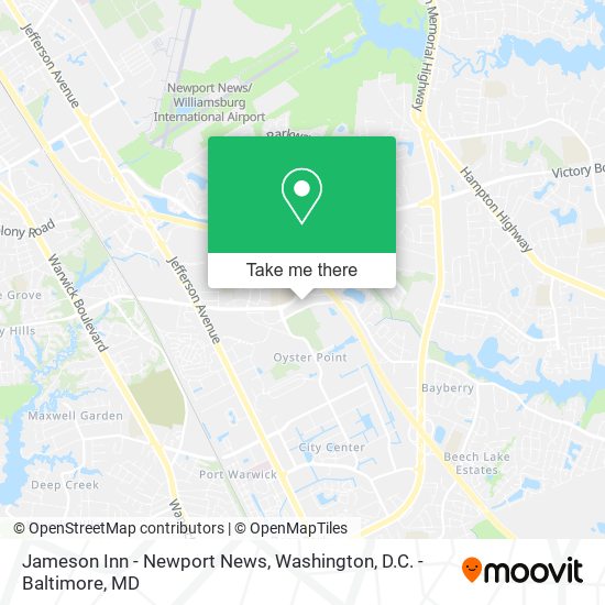 Jameson Inn - Newport News map