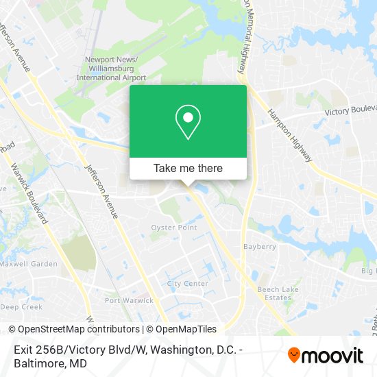 Exit 256B/Victory Blvd/W map