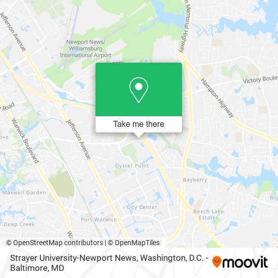 Strayer University-Newport News map