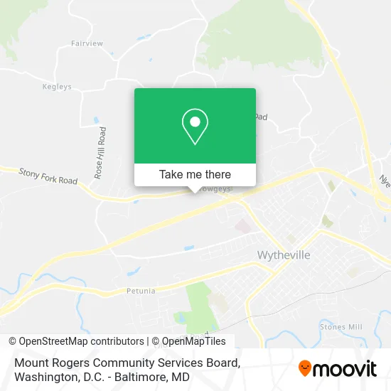 Mount Rogers Community Services Board map
