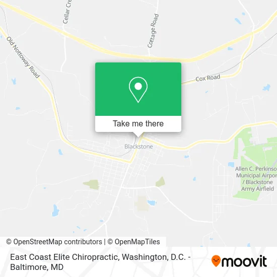 East Coast Elite Chiropractic map