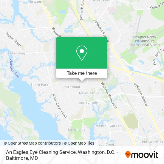 An Eagles Eye Cleaning Service map