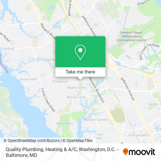 Quality Plumbing, Heating & A / C map