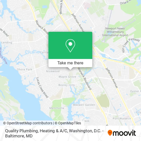 Quality Plumbing, Heating & A / C map