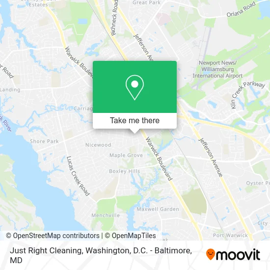Just Right Cleaning map