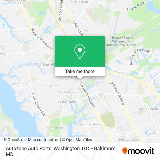 Autozone Auto Parts map