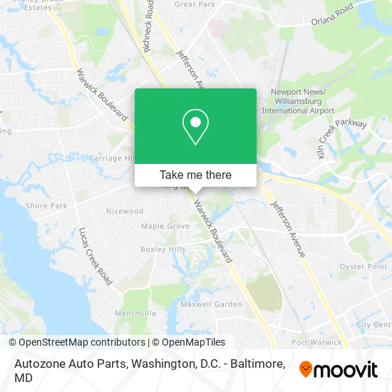 Autozone Auto Parts map