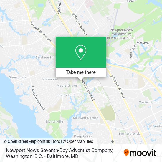 Newport News Seventh-Day Adventist Company map