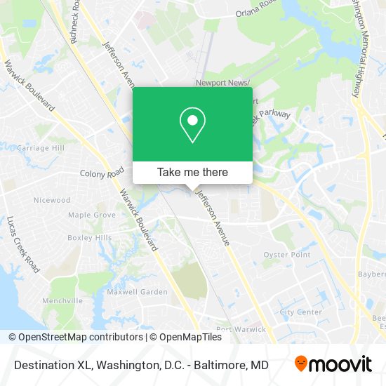 Destination XL map