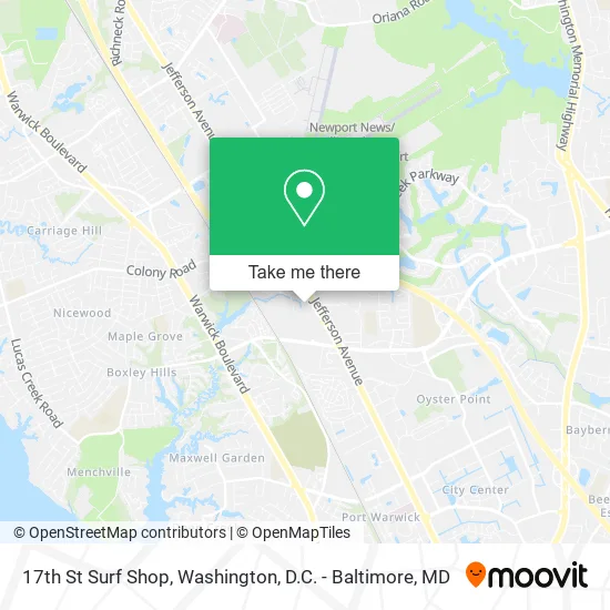 17th St Surf Shop map