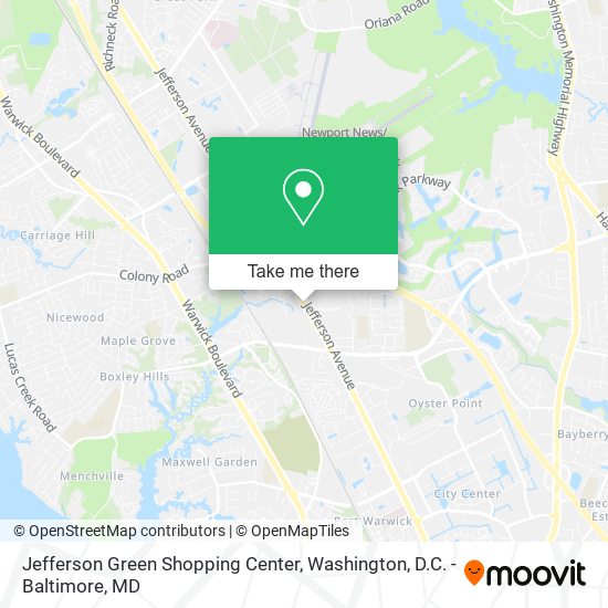 Jefferson Green Shopping Center map