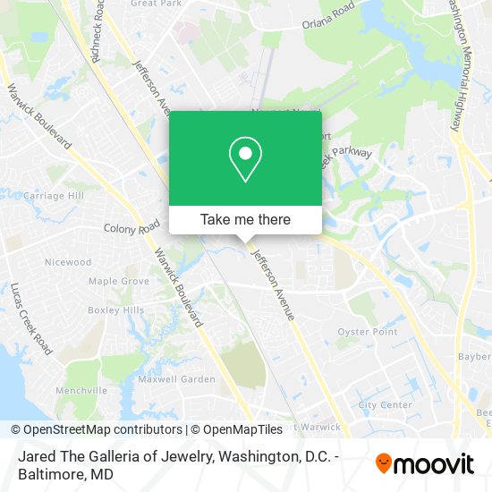Jared The Galleria of Jewelry map