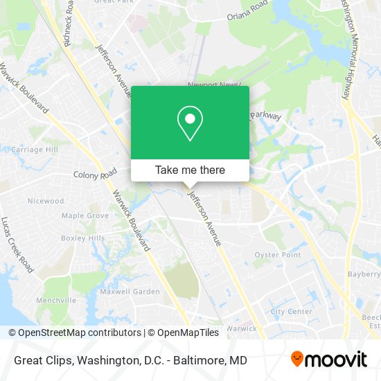Great Clips map