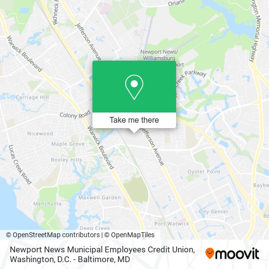 Newport News Municipal Employees Credit Union map