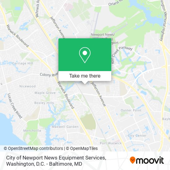Mapa de City of Newport News Equipment Services