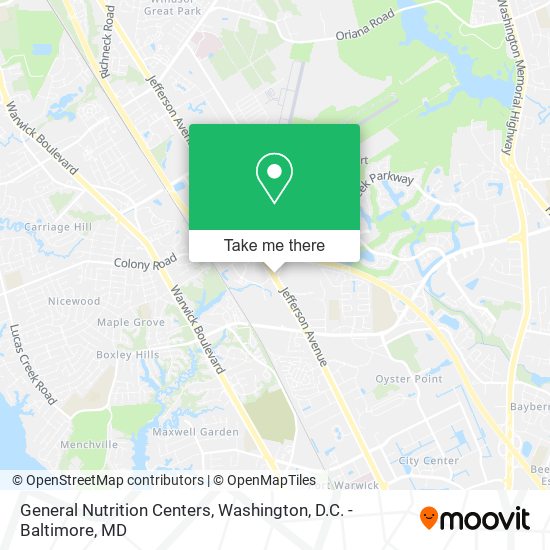 General Nutrition Centers map