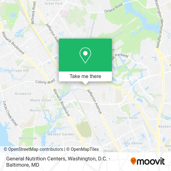 General Nutrition Centers map