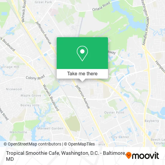 Tropical Smoothie Cafe map