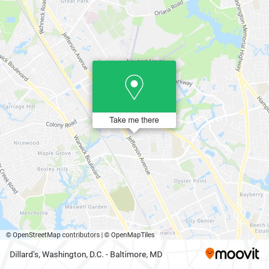 Mapa de Dillard's