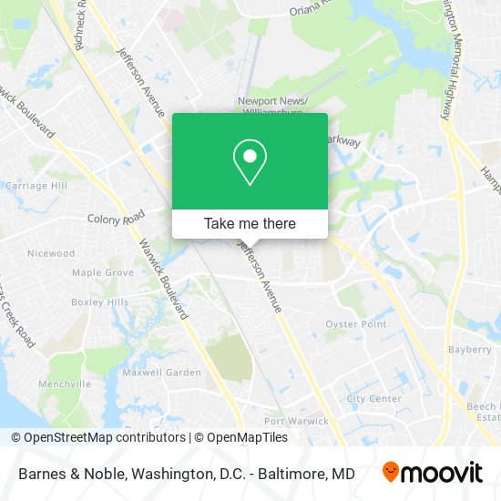 Barnes & Noble map