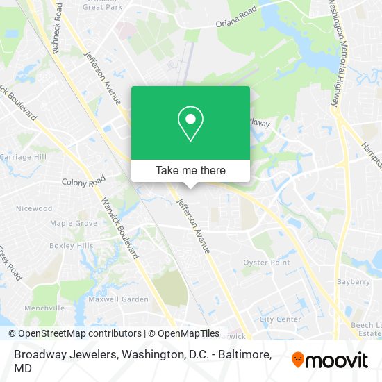 Mapa de Broadway Jewelers