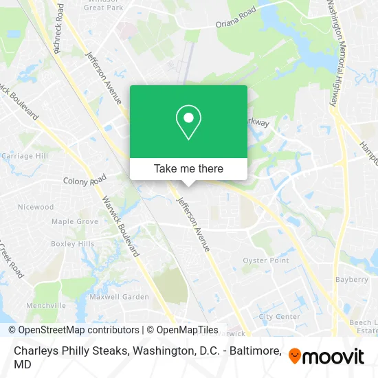 Charleys Philly Steaks map