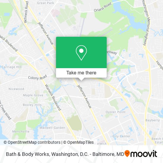 Bath & Body Works map