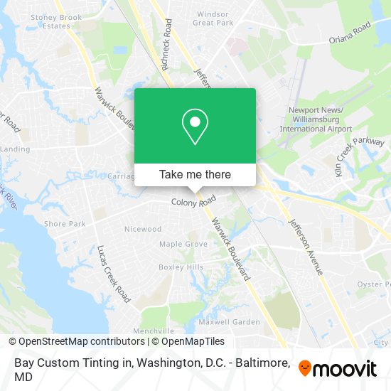 Mapa de Bay Custom Tinting in