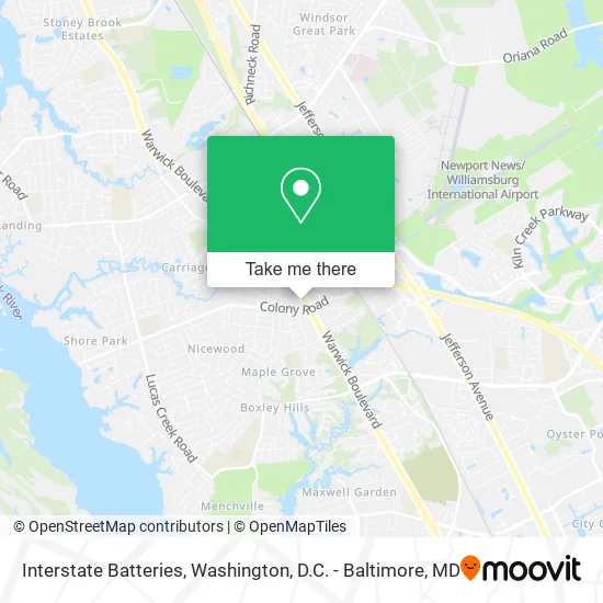 Mapa de Interstate Batteries