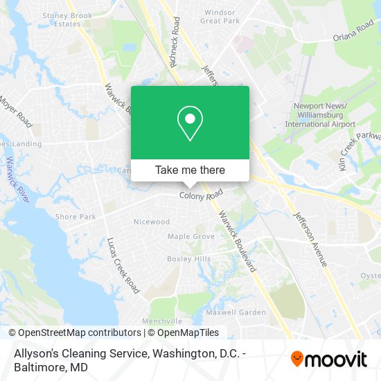 Mapa de Allyson's Cleaning Service