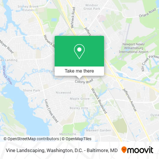 Vine Landscaping map