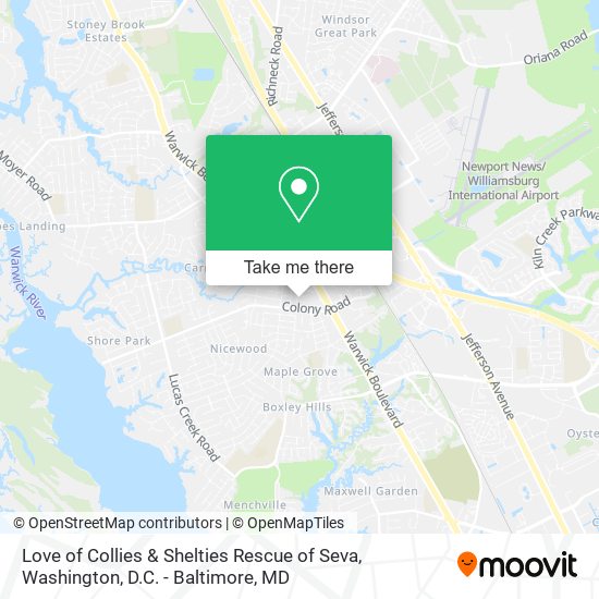 Mapa de Love of Collies & Shelties Rescue of Seva