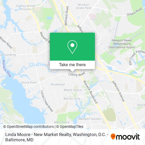 Linda Moore - New Market Realty map