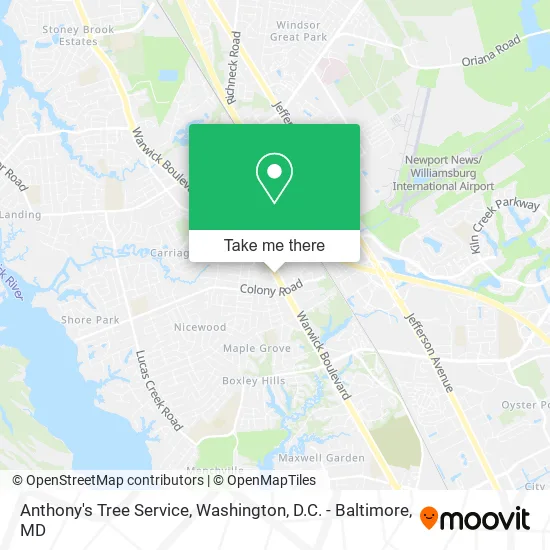 Mapa de Anthony's Tree Service