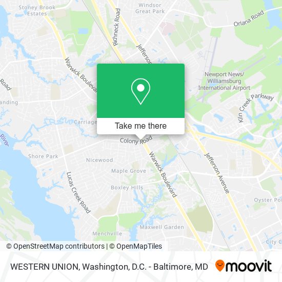 WESTERN UNION map